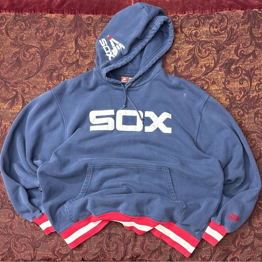 RARE VTG Nike Cooperstown Collection Chicago White Sox MLB Hoodie